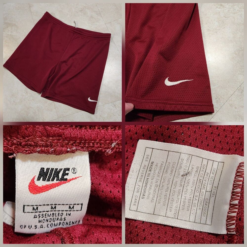 VTG 90s NIKE Mens M Medium Athletic Stretch Waist Drawstring Running Shorts